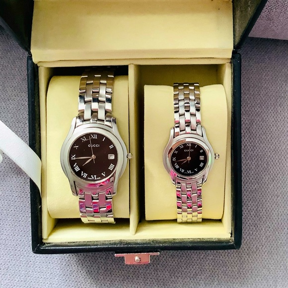 GUCCI stainless steel watch for HER 🤍 and HIM 🖤 - Picture 1 of 14
